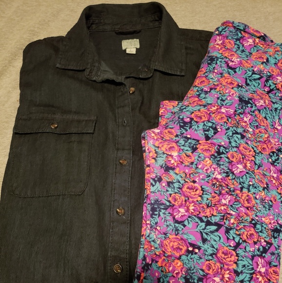 Denim high-low button down - Picture 5 of 5